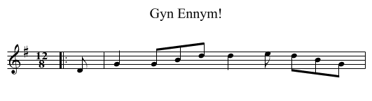 Gyn Ennym! - staff notation