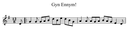 Gyn Ennym! - staff notation