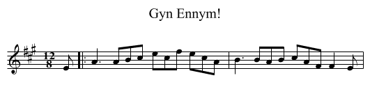 Gyn Ennym! - staff notation