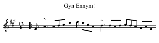 Gyn Ennym! - staff notation