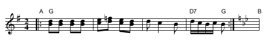 Gypsy Bulgar - staff notation