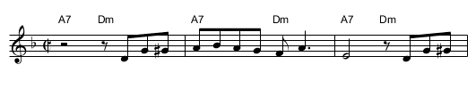 Gypsy Dream - staff notation