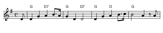 Gypsy Rover    [G] - staff notation
