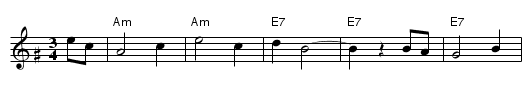 Gypsy song - staff notation