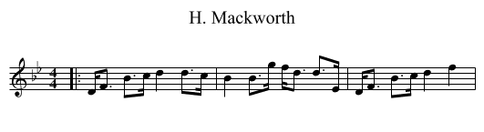 H. Mackworth - staff notation