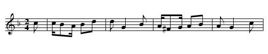 Habanera (II) - staff notation