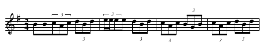 Habanera - staff notation