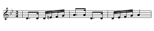 Habanera - staff notation