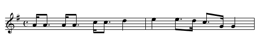 Habbie's How - staff notation