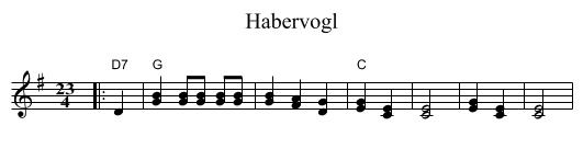 Habervogl - staff notation