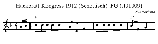 Hackbrätt-Kongress 1912 (Schottisch)  FG (st01009) - staff notation