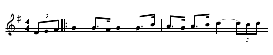Hackett's Schottiche - staff notation