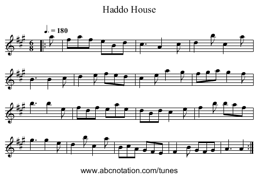 Haddo House - staff notation