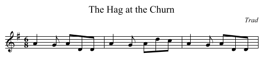 Hag at the Churn, The - staff notation