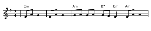 Hag Purim - staff notation