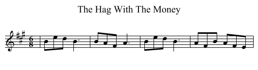 Hag With The Money, The  - staff notation