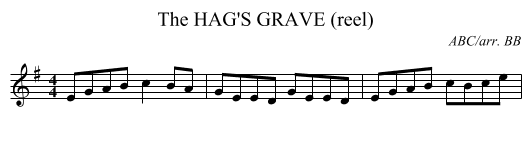 HAG'S GRAVE (reel), The - staff notation