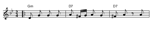 Haida Haida - staff notation