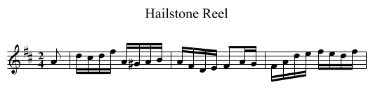 Hailstone Reel - staff notation
