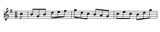 Hair In The Corn. JBut.441, The - staff notation
