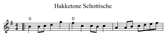 Hakketone Schottische - staff notation