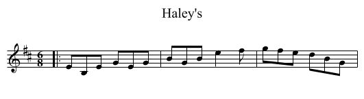Haley's - staff notation