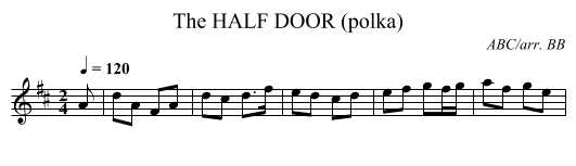 HALF DOOR (polka), The - staff notation
