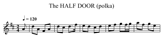 HALF DOOR (polka), The - staff notation
