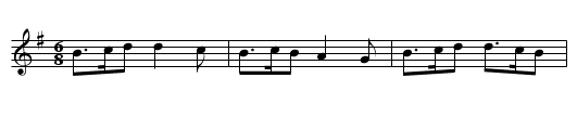 Half Hannikin - staff notation