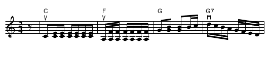 Half Way - staff notation