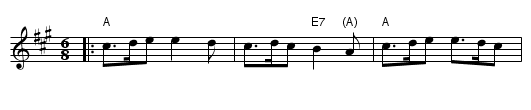 Halfe Hannikin  (A) - staff notation