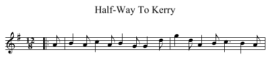 Half-Way To Kerry - staff notation
