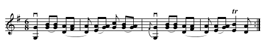 Halling från Telemark - staff notation