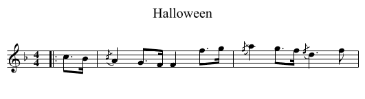Halloween - staff notation