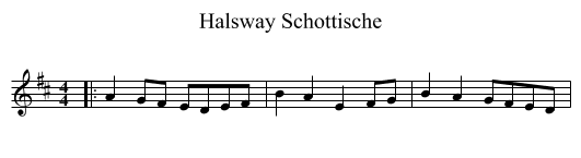 Halsway Schottische - staff notation