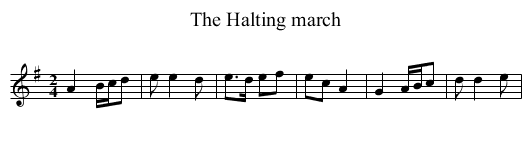 Halting march, The - staff notation