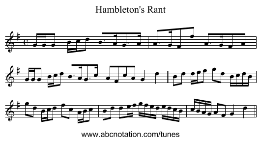 Hambleton's Rant - staff notation