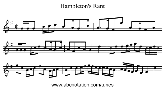 Hambleton's Rant - staff notation