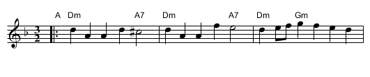 Hambleton's Round O - staff notation