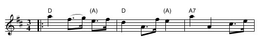 Hambopolska fran Hede - staff notation
