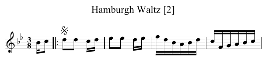 Hamburgh Waltz [2] - staff notation