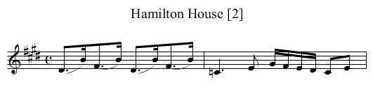 Hamilton House [2] - staff notation