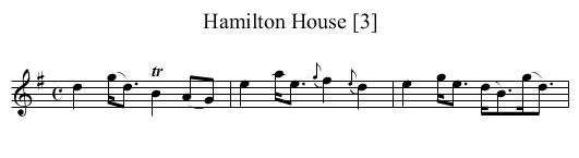 Hamilton House [3] - staff notation