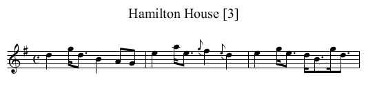 Hamilton House [3] - staff notation