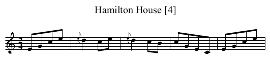 Hamilton House [4] - staff notation
