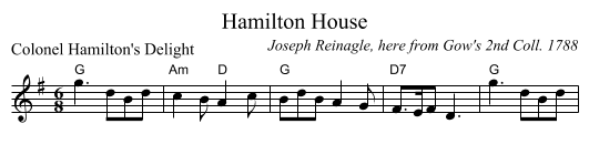 Hamilton House - staff notation
