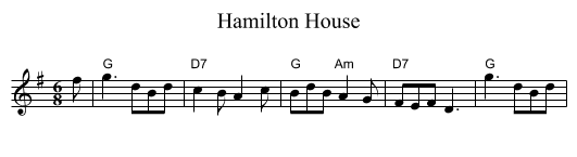 Hamilton House - staff notation