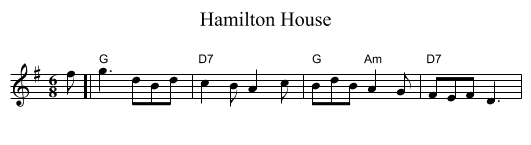 Hamilton House - staff notation