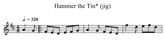 Hammer the Tin* (jig) - staff notation
