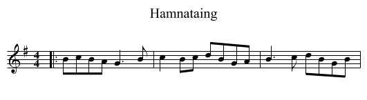 Hamnataing - staff notation